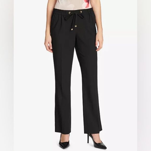 Calvin Klein "Tie-Waist Soft Ankle Pants" | business casual comfy work pants - Picture 1 of 6